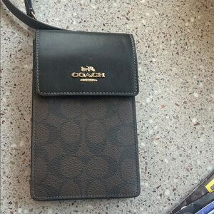 Coach Black and Brown Wristlet